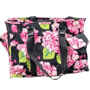 Hydrangea Organizational Utility Tote 15" X 10"